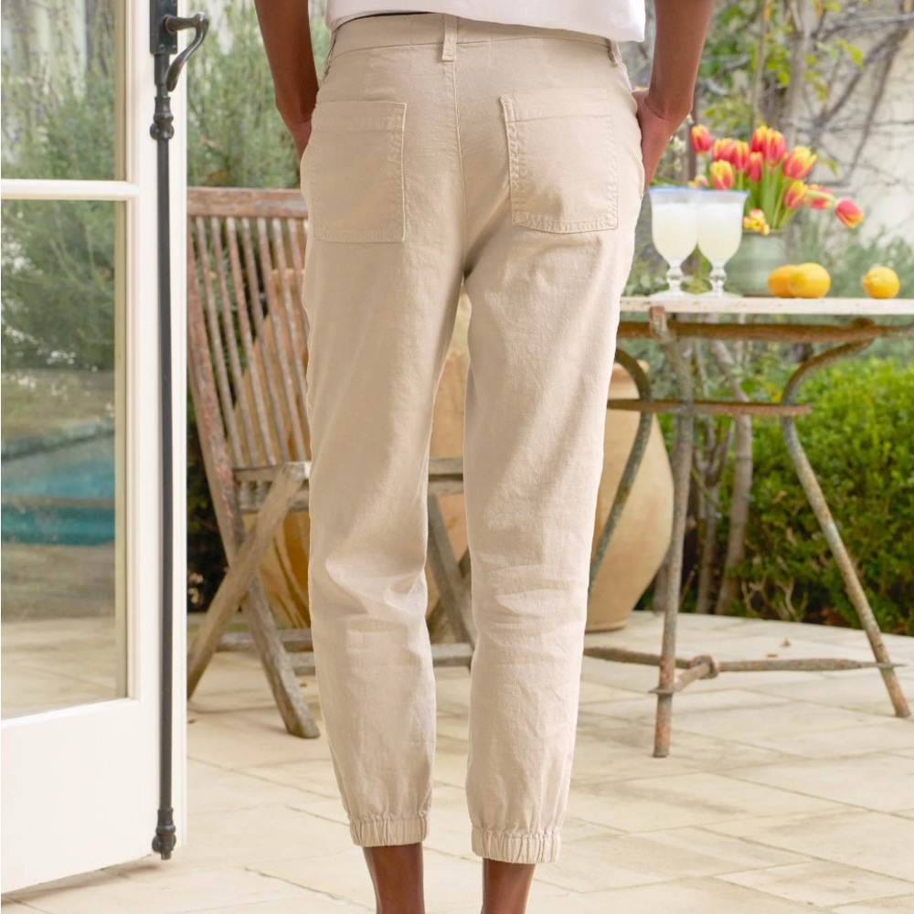 Frank & Eileen Jameson Italian Performance Linen cropped jogger pants - Picture 10 of 12
